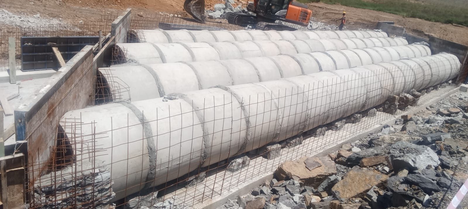 Culvert installation on site